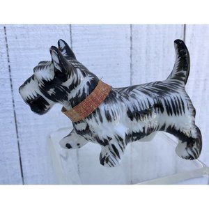 Vtg Scottish Terrier Dog Figurine Japan MCM 60s Retro Kitschy Miniature Figure